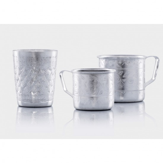 แก้วน้ำอลูมิเนียมลายไทย